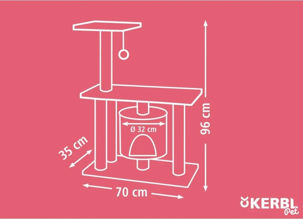 Arbre à chat Jade Pro 96 cm idéal pour appartement et griffes de chat