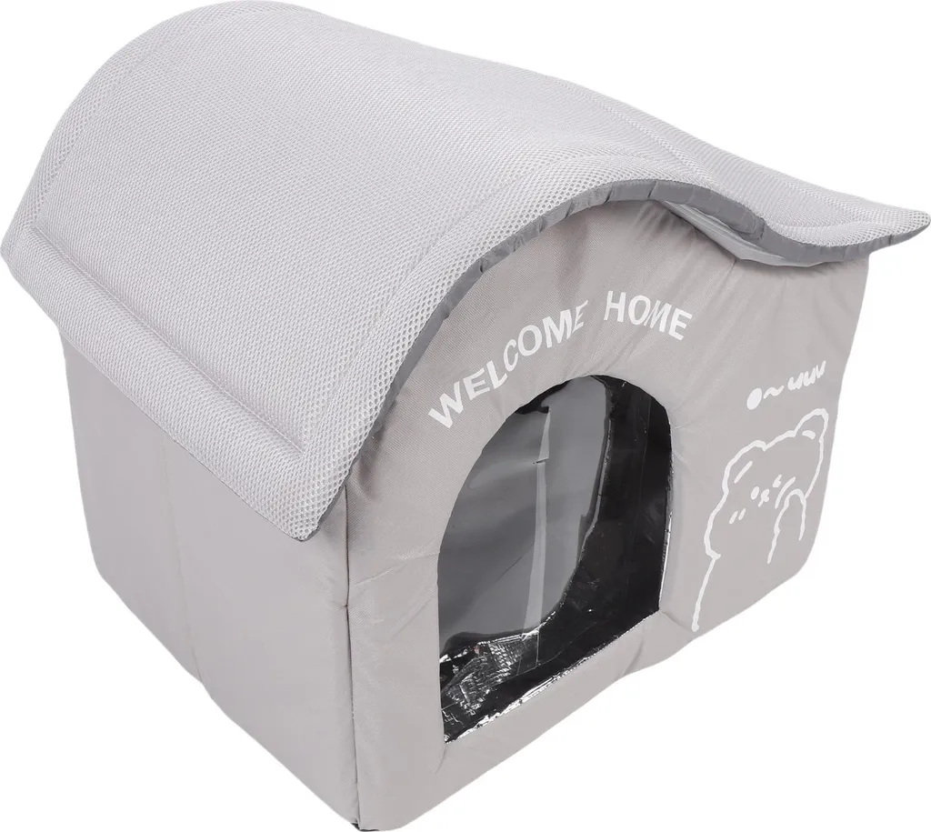 Maison de refroidissement pour chien tissu Oxford imperméable et gris - 3