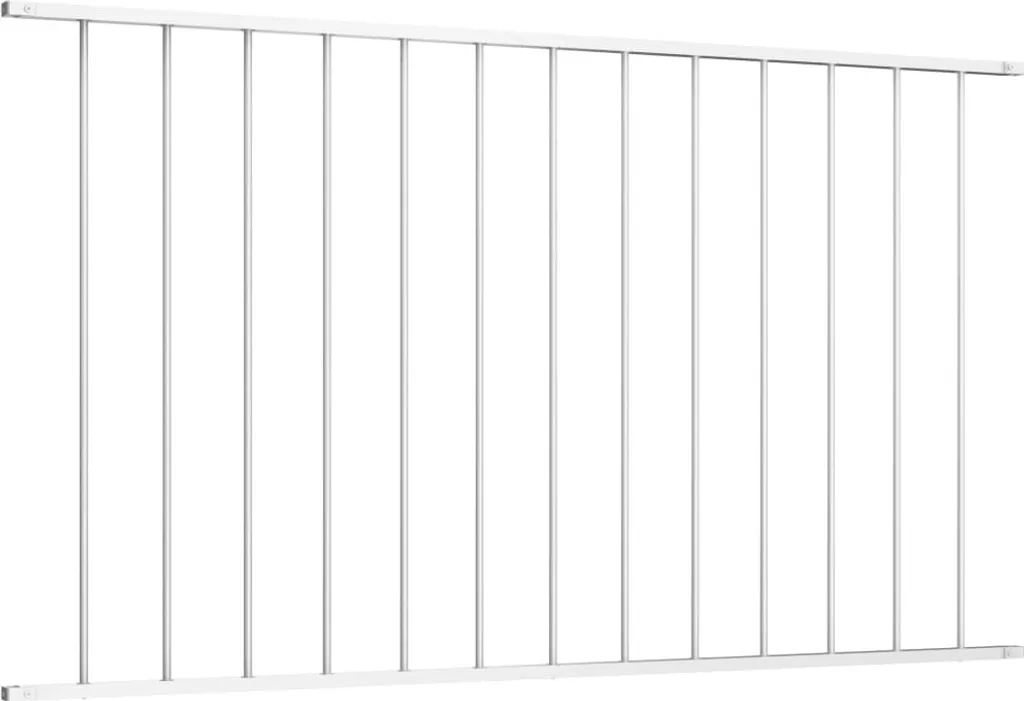 Clôture anticorrosion en acier blanc : panneau robuste 1,7 x 1,25 m