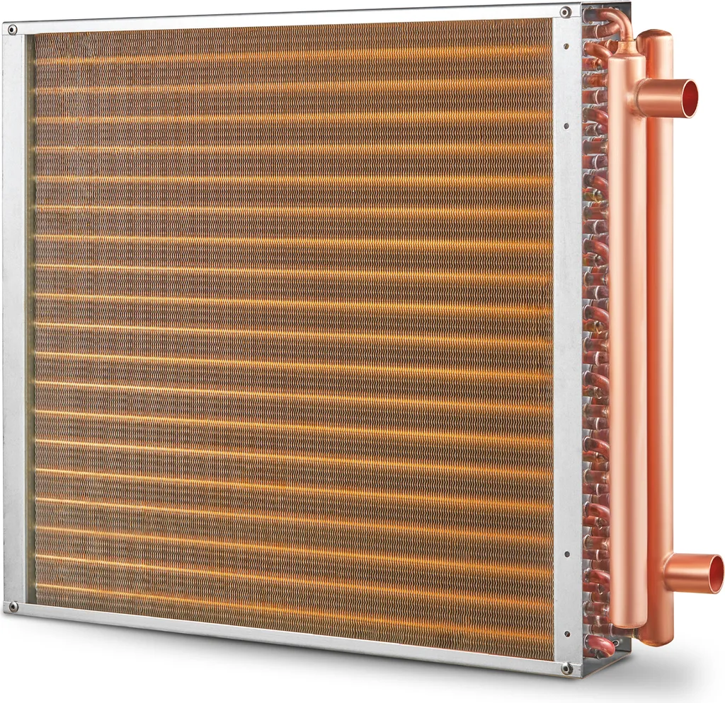 SucceBuy Échangeur de Chaleur Eau-Air 20x20 avec Raccords Cuivre 3/8