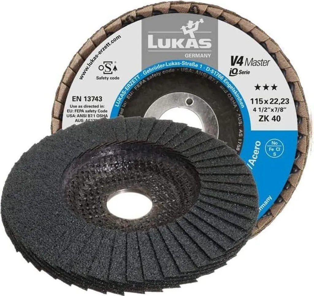 Disque de ponçage 125mm V4 Master Slip Z40 idéal pour ébavurage et soudure