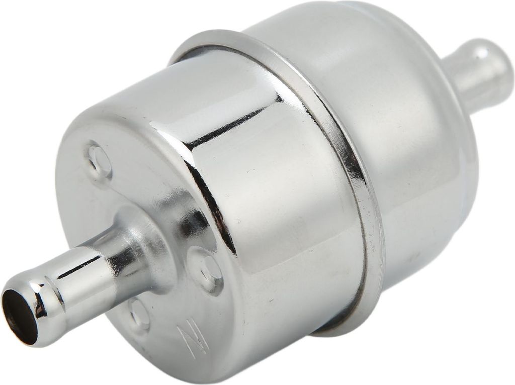 3/8 -Zoll hoher Durchfluss -Brennstofffilter -Inline -Schlauch 9746 Chrom Universieller Ersatz für Chevy