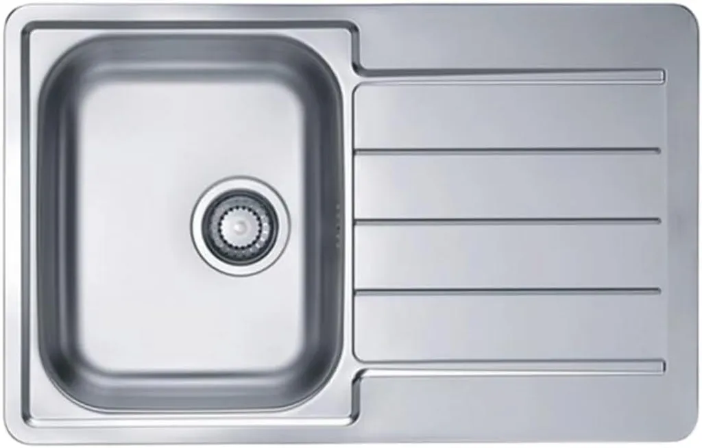 VBChome Lavello in acciaio inox 79x50 cm Struttura satinata Lavello da incasso Scolapiatti Camping Lavello da cucina Set di scarico Senza foro per rubinetto