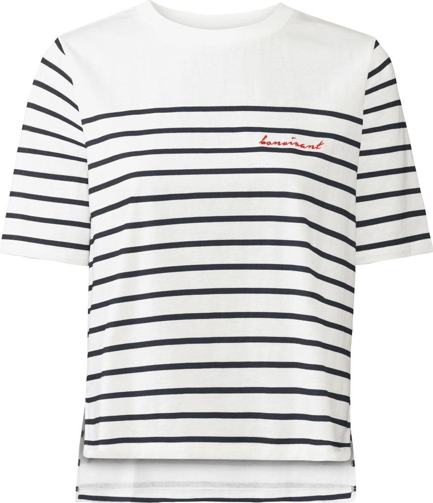 LASCANA T-Shirt weiß-marine gestreift Größe 36/38