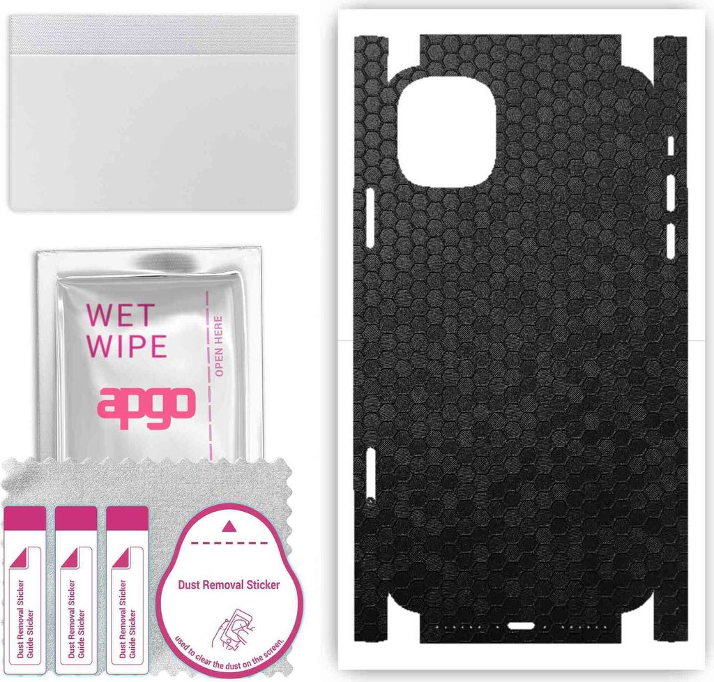 apgo Rückseite + Seiten Schutzfolie, Skin, kompatibel mit Apple iPhone 11, Hinten Displayschutzfolie aus Vinylfolie, kratzfest, einfache Montage -...
