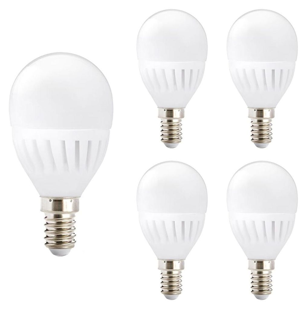 Kobi E14 LED Lampe 9W 900lm 4000K Neutralweiß 230V 45mm 5 Stück