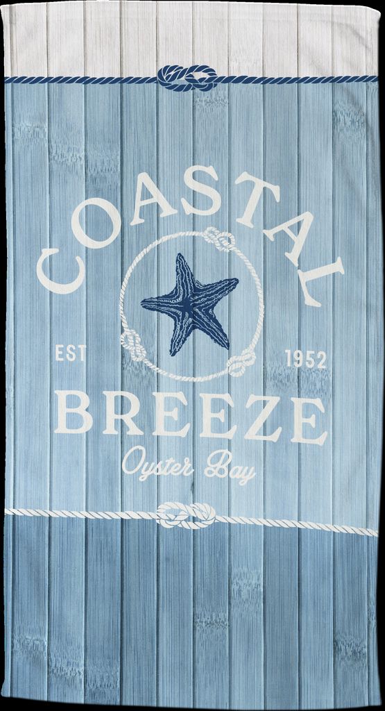 Beach towel Good Morning 100x180 cm - wooden planks / maritime