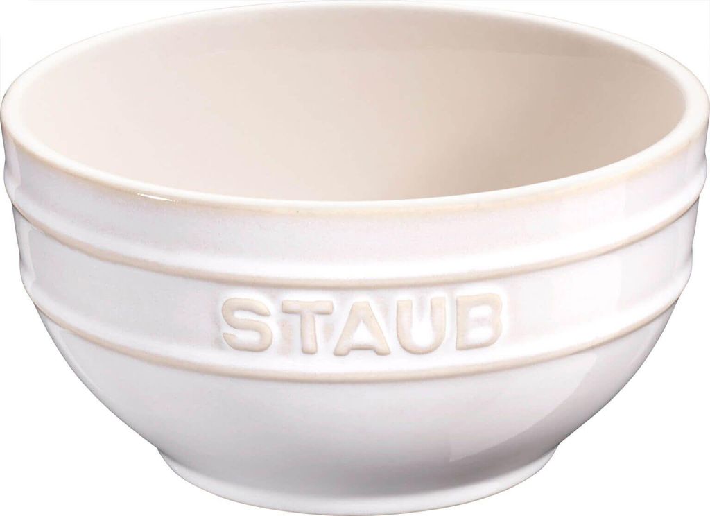 Staub Ceramic Schüssel Geschenkkarton 14,8 x 8 x 14,8 cm, Ø 14 cm rund Elfenbeinweiß