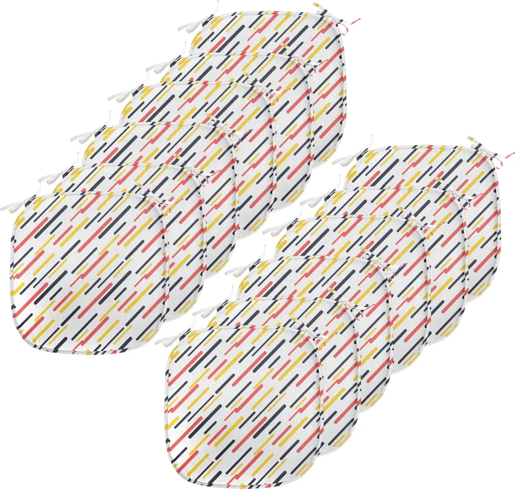 Housse de Chaise Rayée à Lignes Diagonales 40cm Imperméable Corail