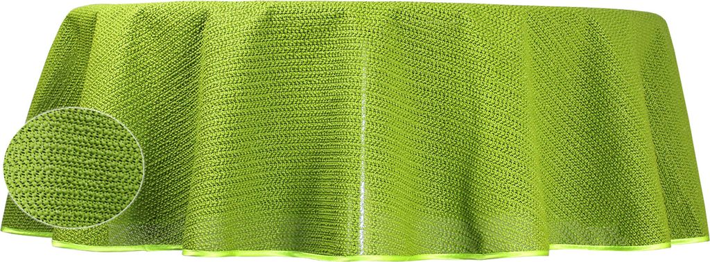 PVC Garten Tischdecke 140 cm rund grün wetterbeständig Gartentischdecke abwischbar