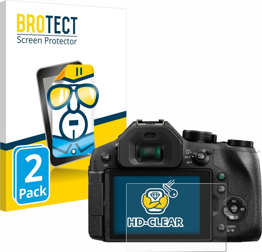 2x Für Panasonic Lumix DMC-FZ300 Schutzfolie BROTECT Displayschutz Display Schutz Folie Klar Transparent