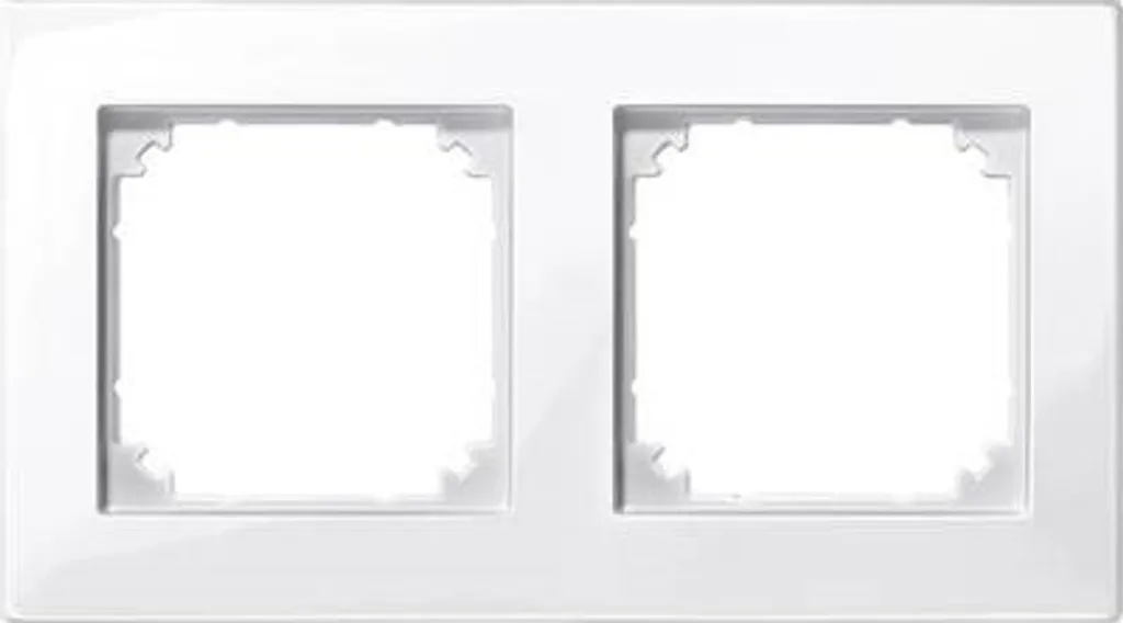 Plaque de finition double Merten M-Plan blanc brillant 515219 de qualité