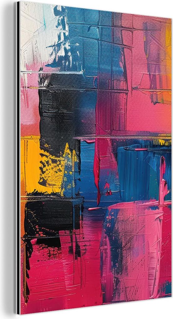 MuchoWow Wanddekoration Metall Metallbild Wandkunst 80x120 cm Lackierung - Kunst - Modern - Abstrakt MuchoWow Aluminium Gemälde - Bilder
