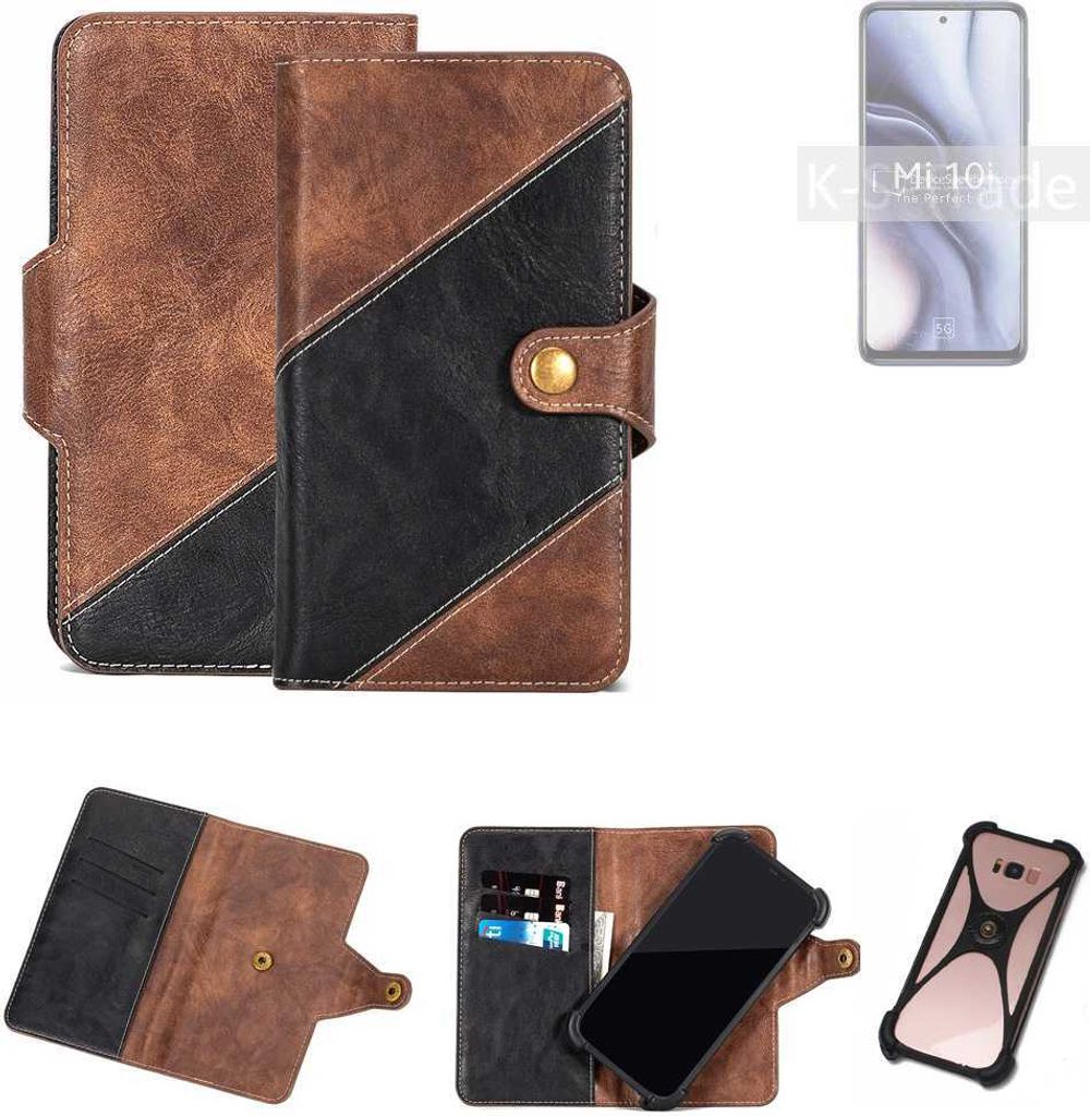 K-S-Trade Handyhülle Schutzhülle Bookstyle Case kompatibel mit Xiaomi Mi 10i Klapphülle Cover Hülle Schutztasche 1x