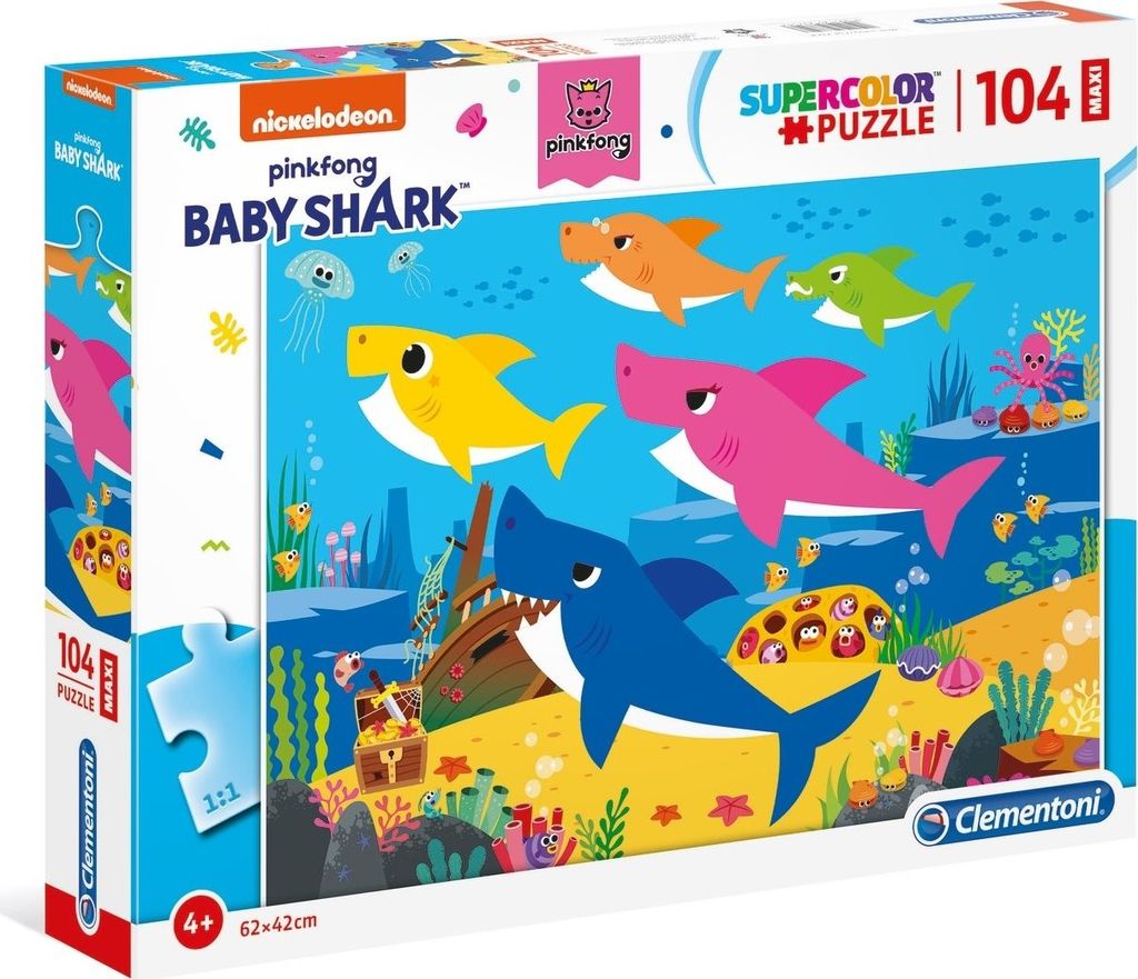 Clementoni Maxi Puzzle 104el Baby Shark 23751