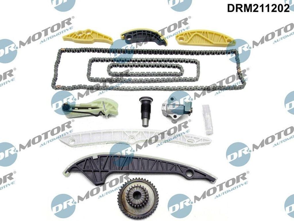 DR.MOTOR AUTOMOTIVE DRM211202 Steuerkettensatz Steuerkette für VW GOLF VI (5K1) TIGUAN (5N) Passat Variant (3C5) Passat Variant (365) SHARAN Eos