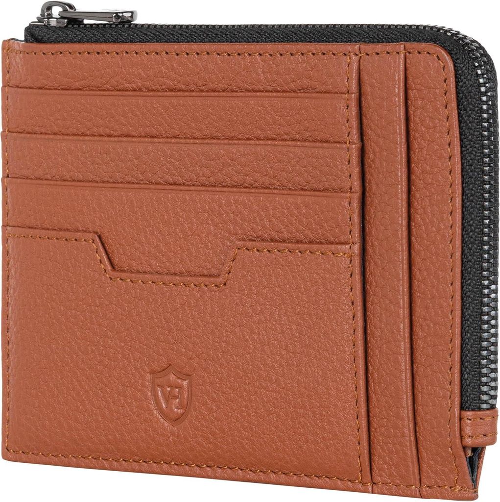 Leder Kartenetui Geldbörse für Herren und Damen Kreditkartenetui schlankes Portemonnaie Card Holder minimalistisches Design einfarbig