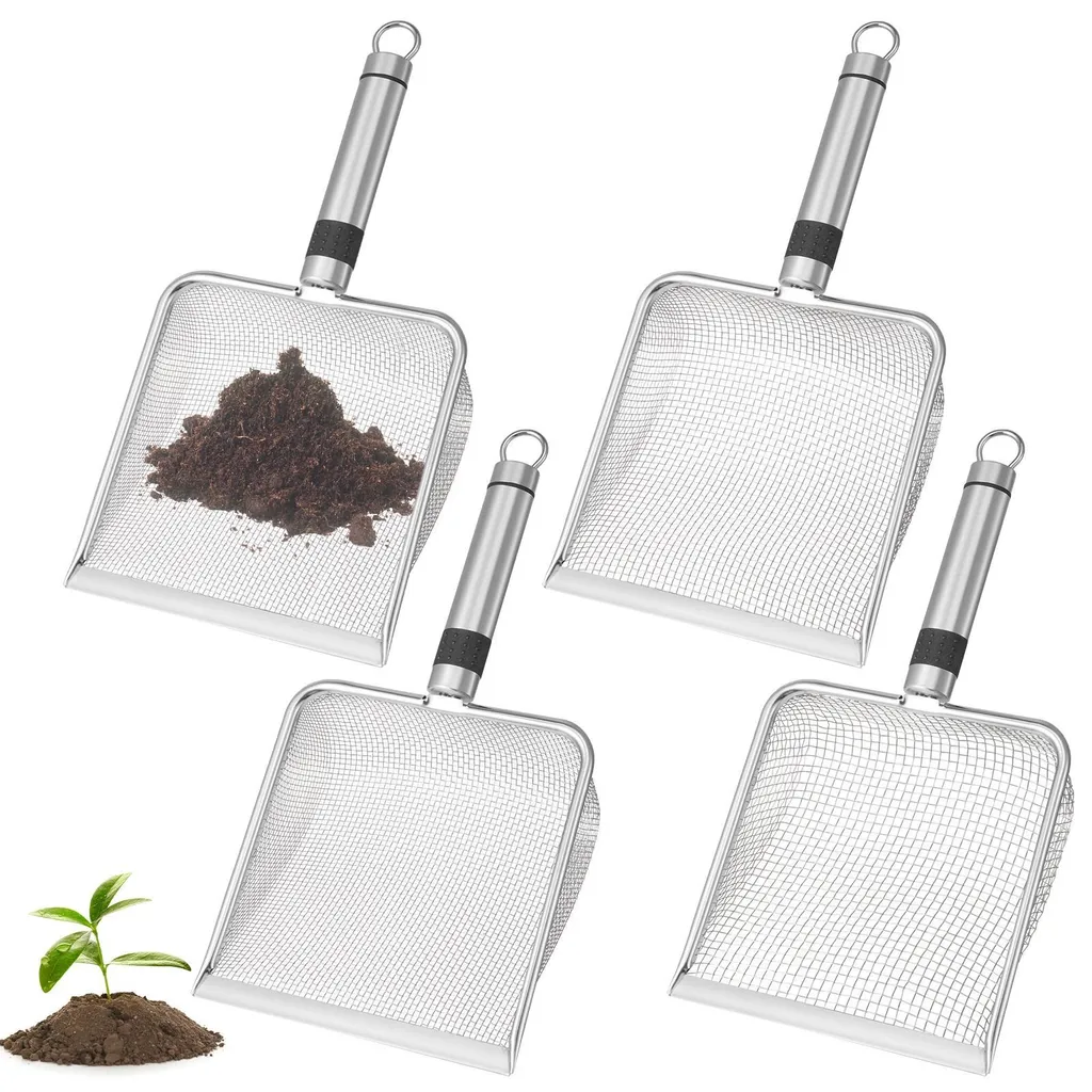 Tamis de jardinage avec poignée ergonomique pour terreau et sable