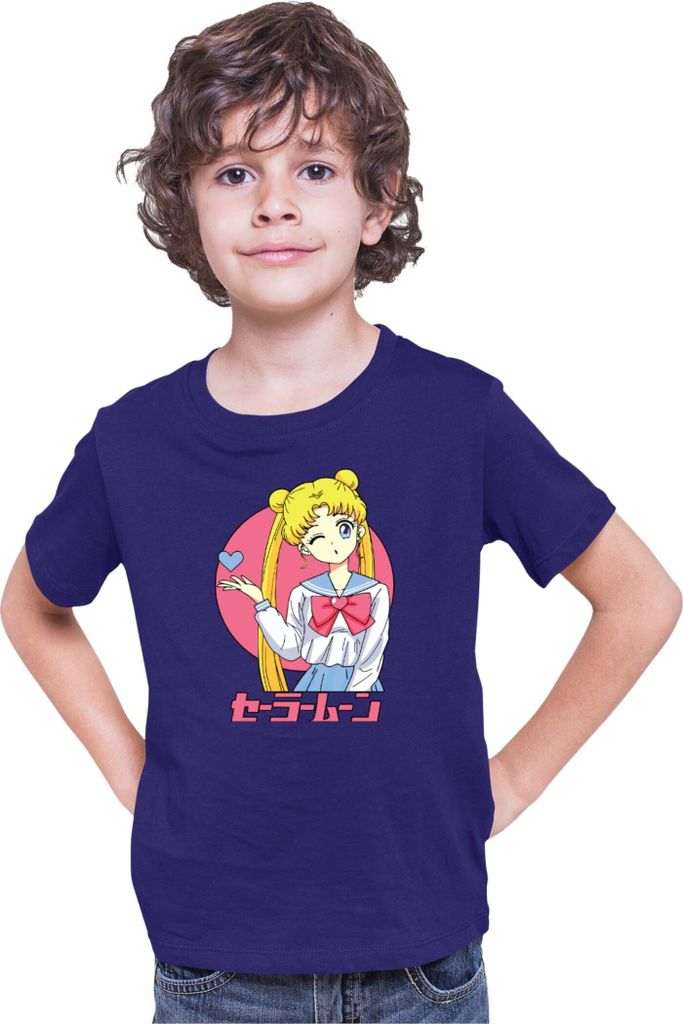 Kinder T-Shirt Japan Anime Manga Sailor Anime Manga Moon 05 Sailor Princess, 3-4 Jahr - 104 / Dunkelblau