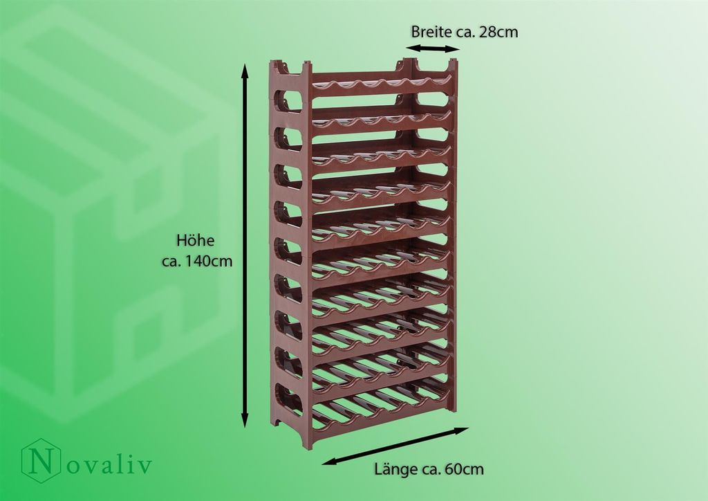 Novaliv Casier à bouteilles pour 60 bouteilles | Casier à Image du produit 