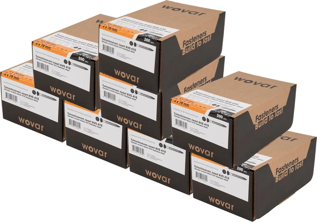 Vis pour clavettes de coffrage noir 4x70 mm Torx 20 inox 410 - Pack 1600
