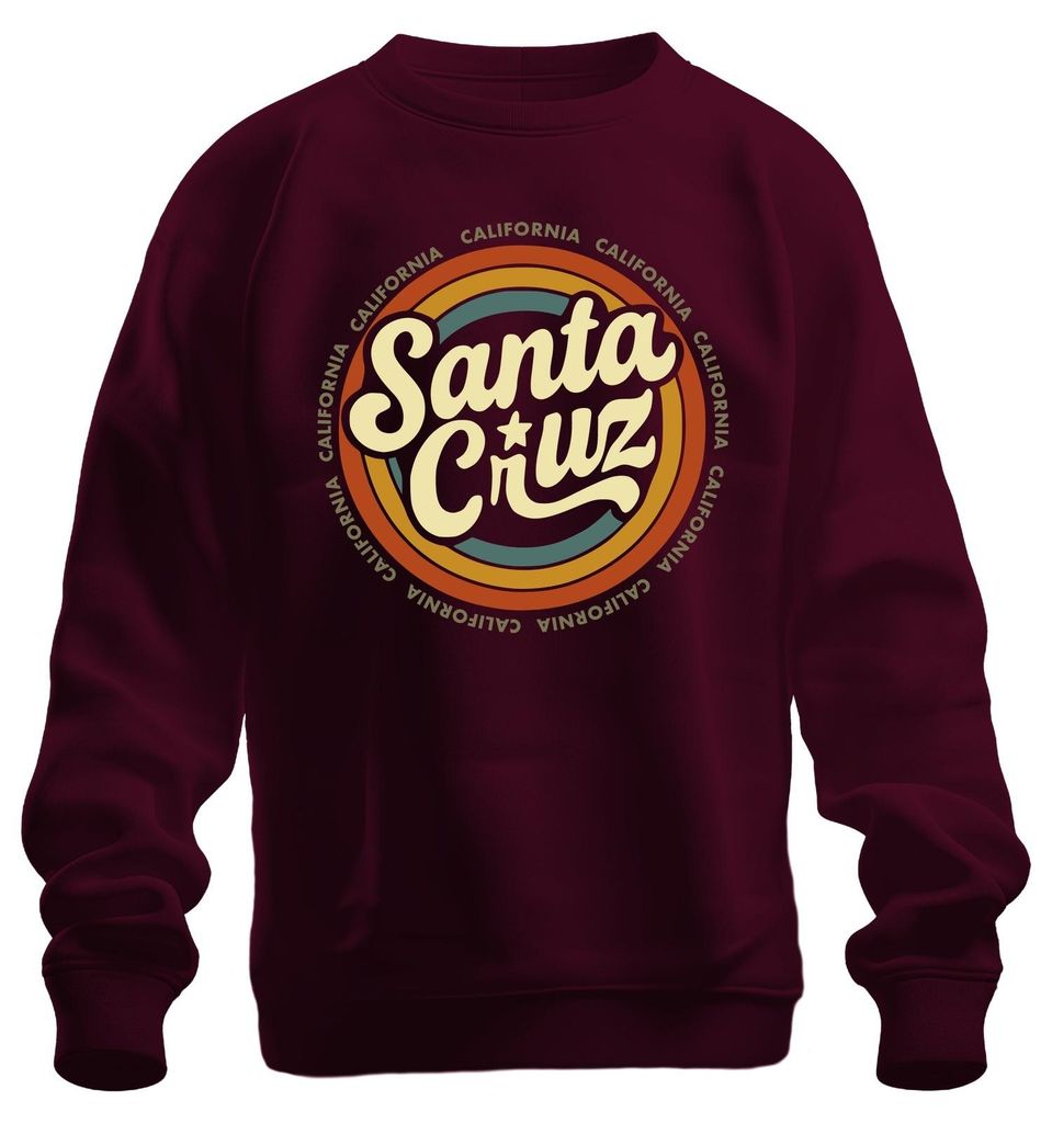 Santa Cruz California Retro Vintage Surf Beach Waves Letní Obrázek produktu 