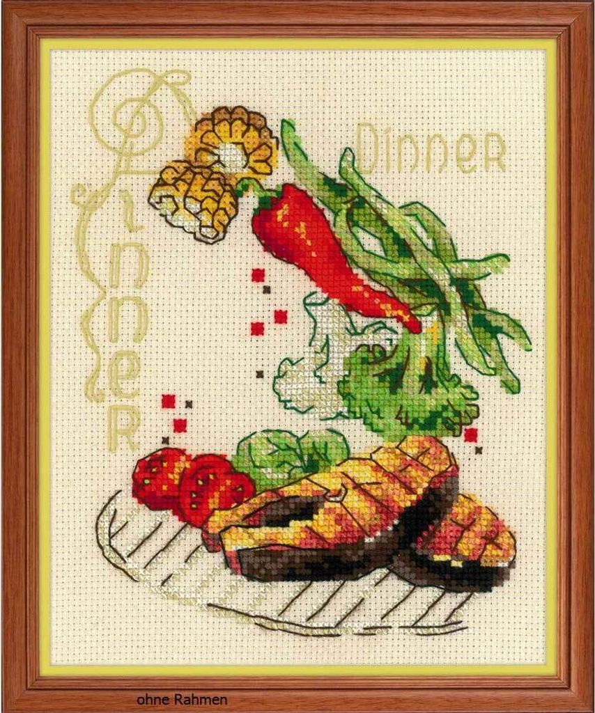 Riolis Kreuztich-Set "Abendessen", Zählmuster