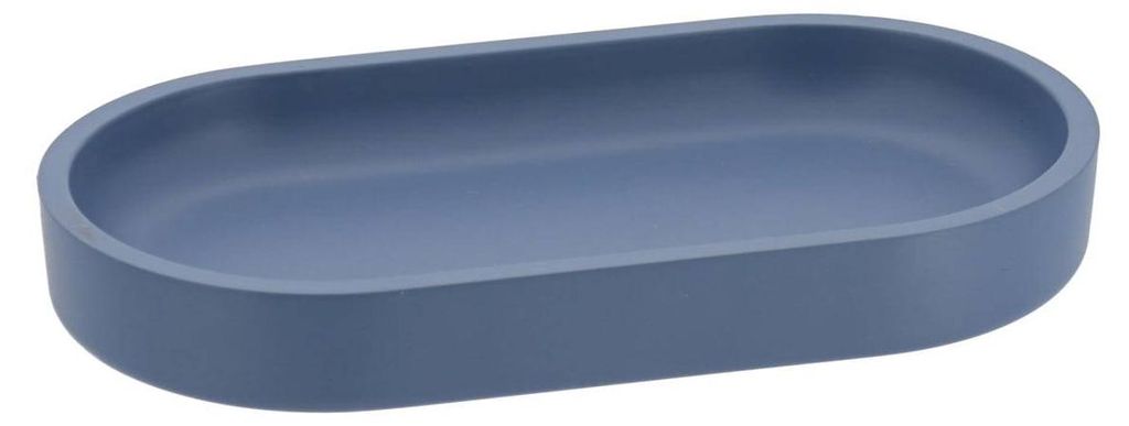 Tablett aus einfarbigem polyresin - jeansblau - Tendance Produktbild 