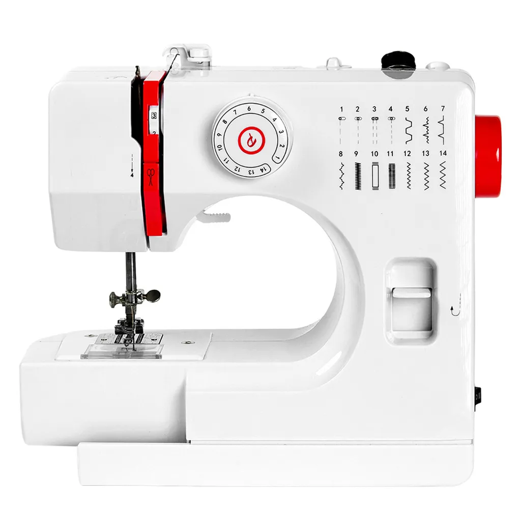 Mini-machine à coudre 725 : 14 points, table et kit complet inclus