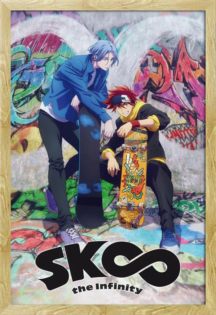 Déco murale SK8 The Infinity : Poster encadré Reki Langa pour chambre manga