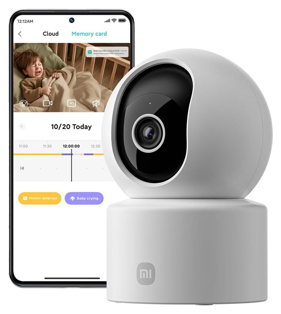 Xiaomi Smart Camera C302 Innenüberwachungskamera 3 MP, 2K, 360°-Erfassung, KI-Erkennung, Zwei-Wege-Audio, Nachtsicht