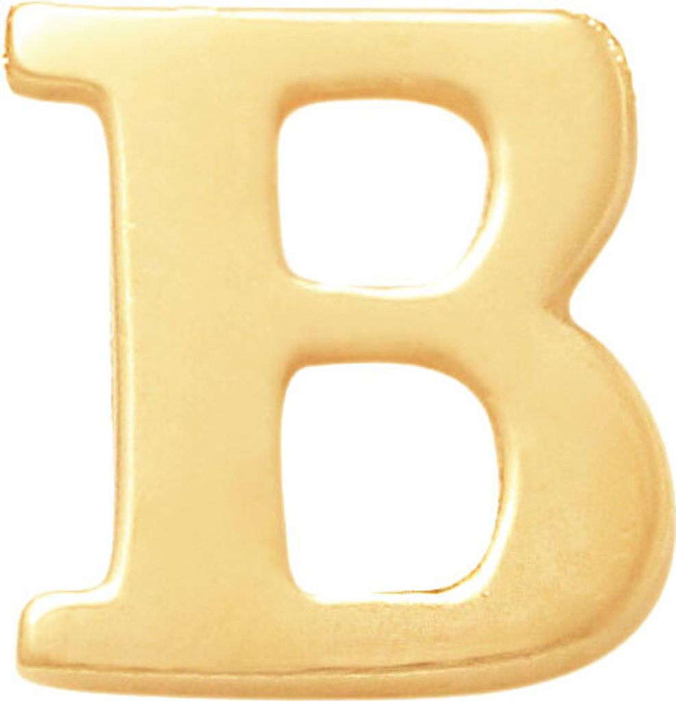 Neu Bling 9NBG-902B Gold Letter Earring B - 1/2 Paar - 14 Karat - 3.6x3.3mm - Ohrring - Geschenk für sie - Gold