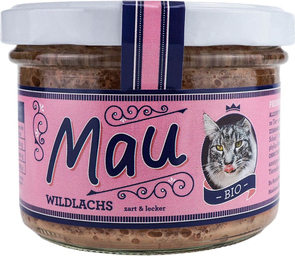 Mau Katzennassfutter im Glas - Wildlachs 200g Produktbild 