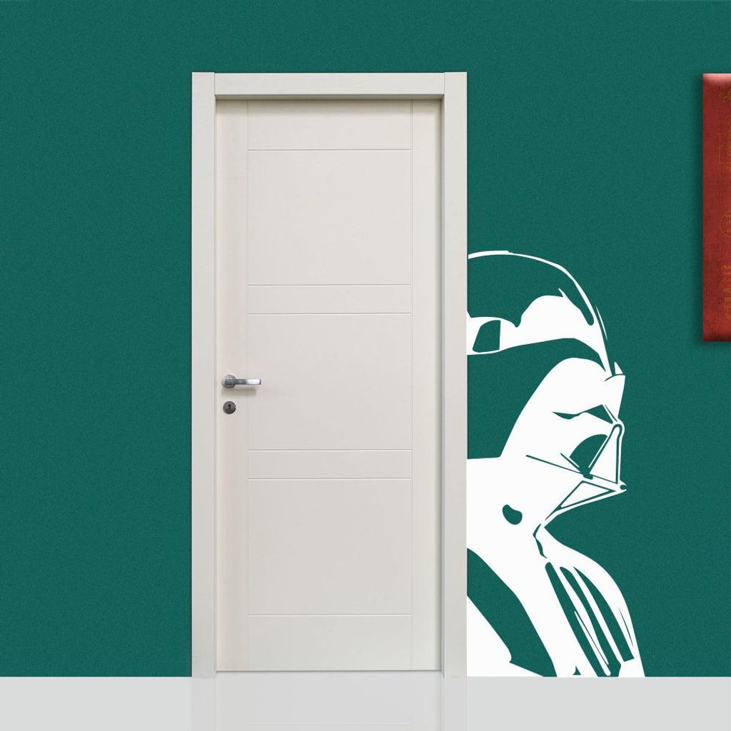 DARTH VADER - Wandaufkleber Wandsticker aus Vinyl 55x130 cm Weiß