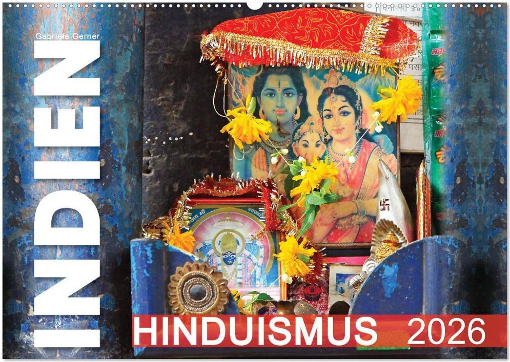 Indien - Hinduismus (Wandkalender 2026 DIN A2 quer), CALVENDO Monatskalender
