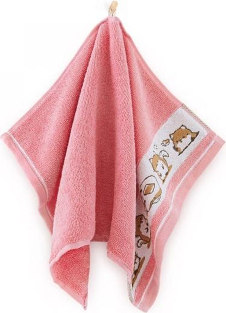 Handtuch, Baumwollhandtuch für Kinder Tiere 30x50 Rosa