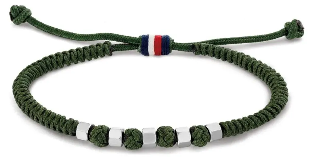 Bracelet en cordon vert 2790680 : Bijou ajustable au design épuré