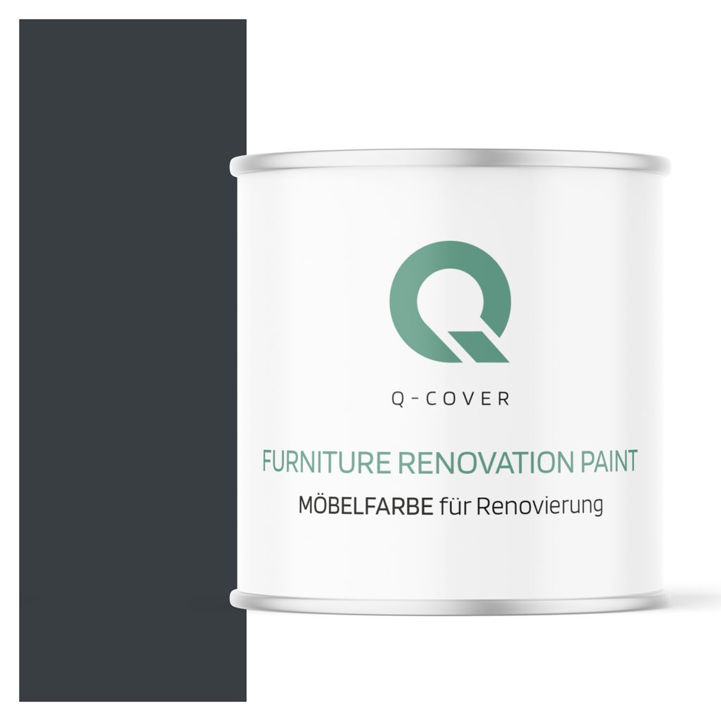 Möbelfarbe Hochglanz | Farbton: Anthrazitgrau RAL7016 2,5L Holzfarbe für Möbel & Innenausbau| Deckend, wasserbasiert, kratzfest | Für Küchen, ...