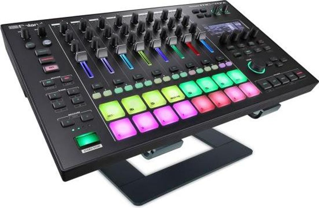 Roland MC-707 Groovebox mit Ständer Schwarz