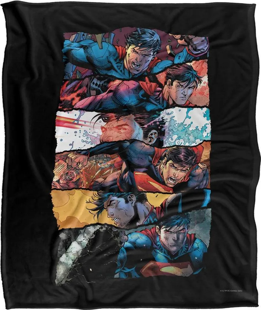 Plaid Superman Canapé Couverture Polaire Multicolore Douce TV23630