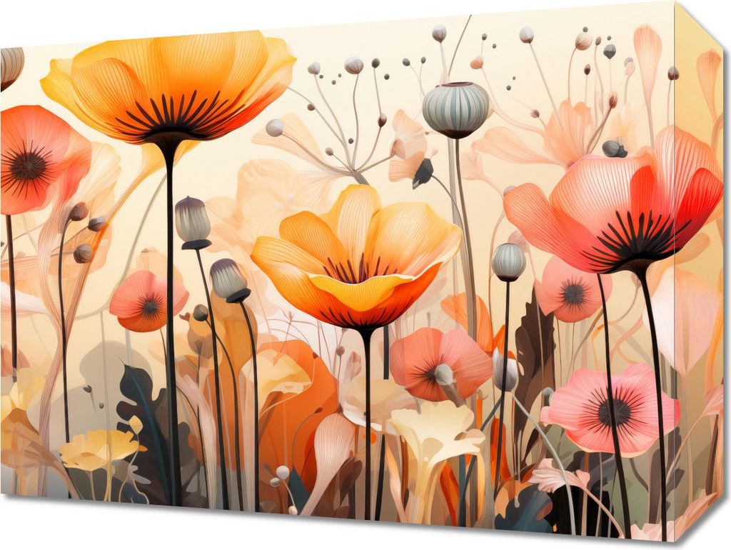 Bild 40x30cm Tänzerische Mohnblumen