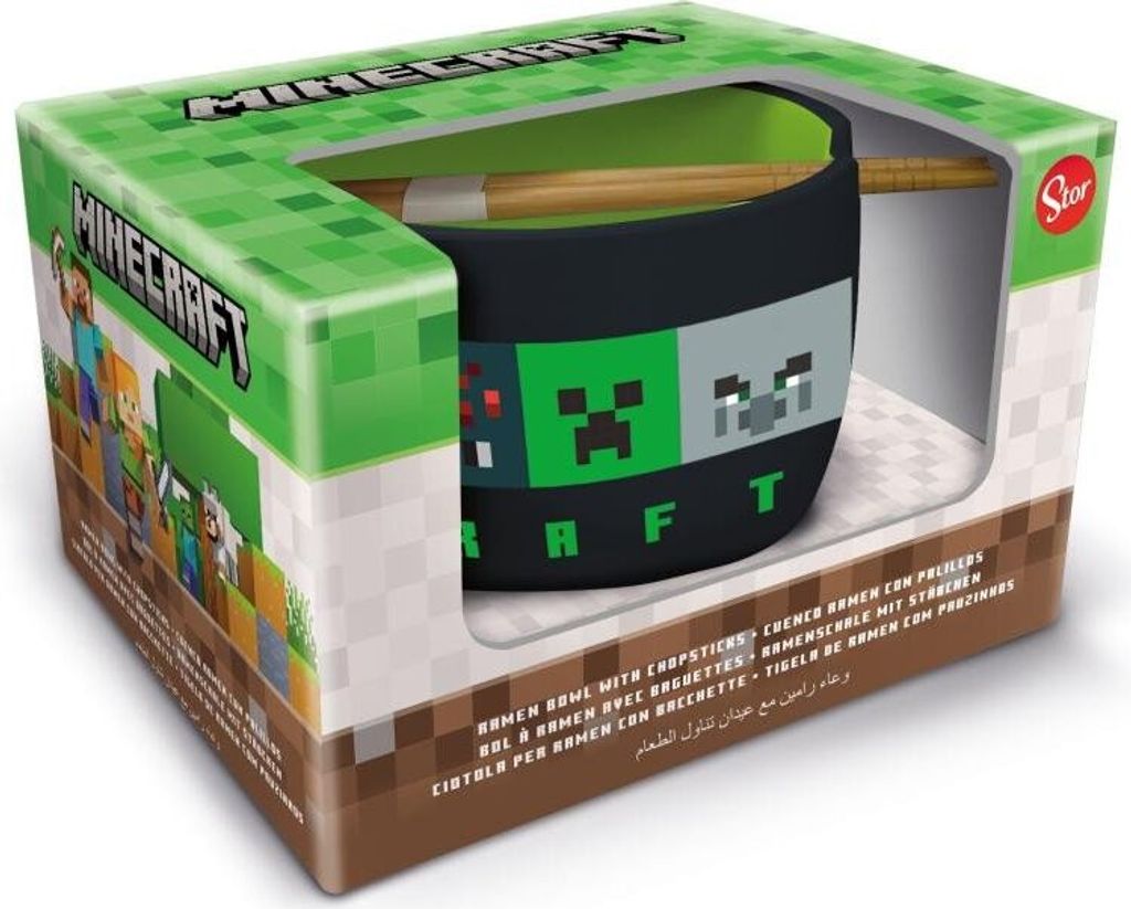 Miska na ramię i pałeczki Minecraft, zestaw upominkowy Zdjęcie produktu 