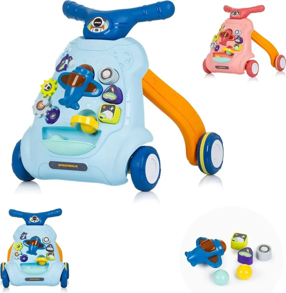 Aide à la marche Chipolino pour enfant avec musique et jeux bleus