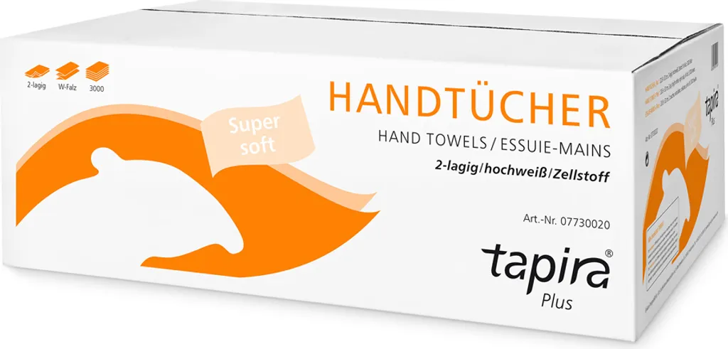 Essuie-mains en papier gaufre ultra blanc Tapira paquet