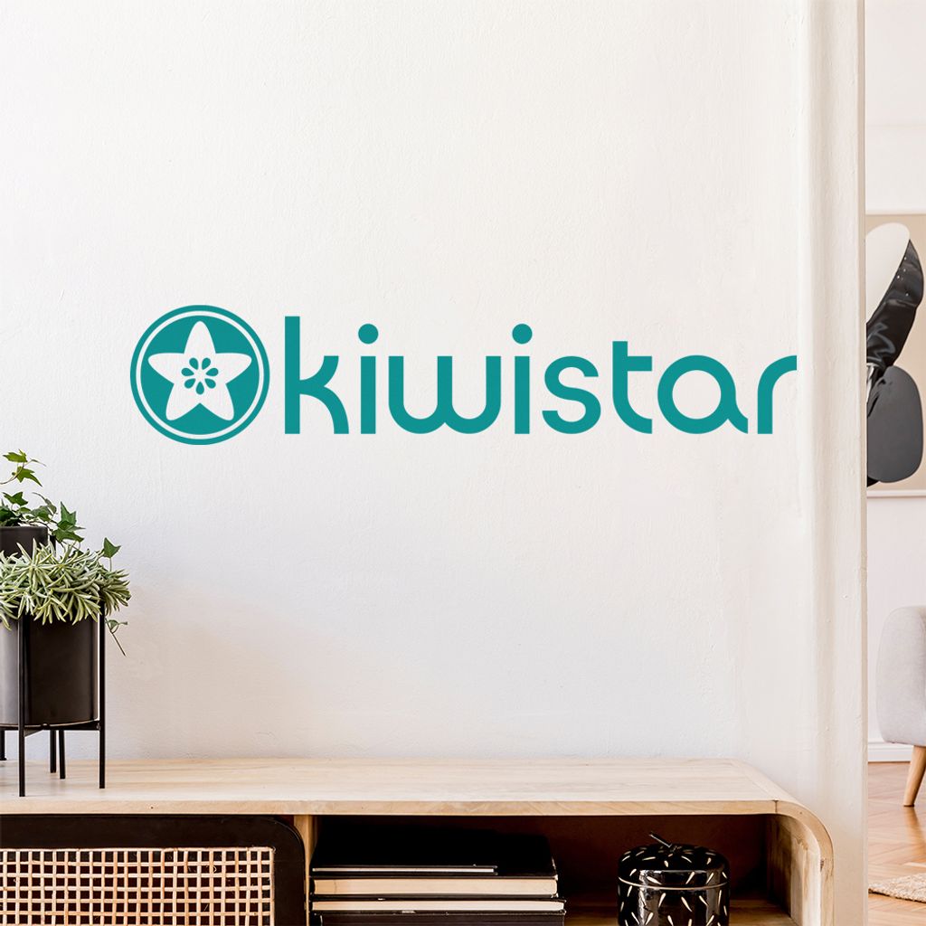 Kiwistar Logo komplett Wandtattoo Wandaufkleber Wall Sticker - Dekoration, Küche, Wohnzimmer, Schlafzimmer, Badezimmer