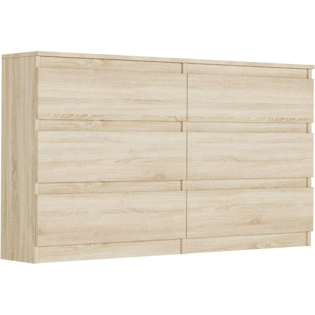 Komoda 140 cm, 6 zásuviek, skriňa FRAMIRE R-140, sonoma Obrázok produktu 
