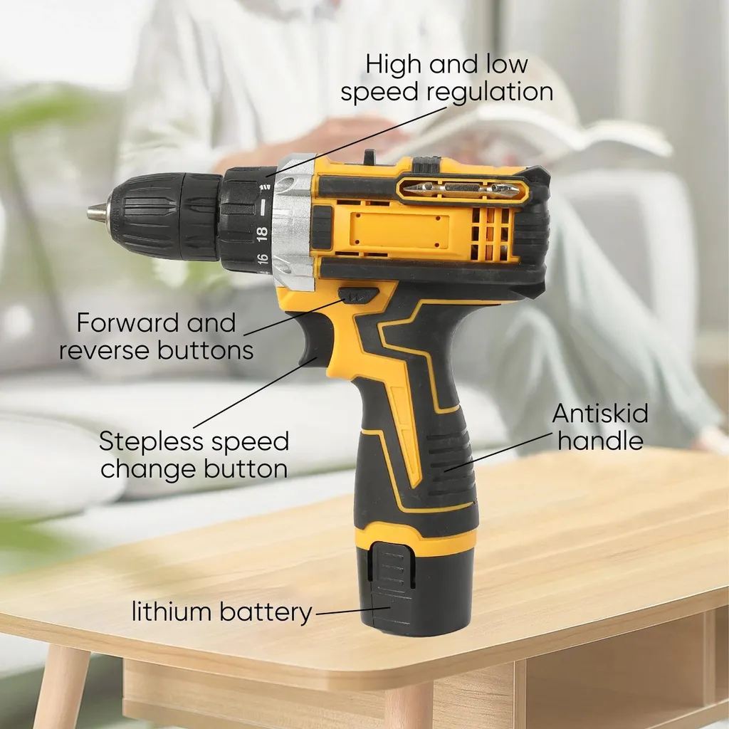 Perceuse visseuse sans fil pour travaux maison percussion Brushless