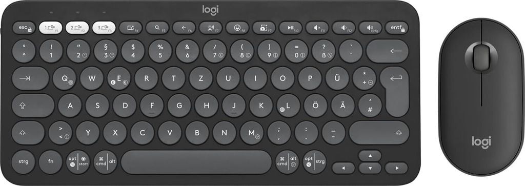 Tastatur und Maus, leise und mobil, anpassbar, Logi Bolt, Bluetooth, Easy-Switch für Windows, macOS, iPadOS, Chrome, Deutsches QWERTZ-Layout