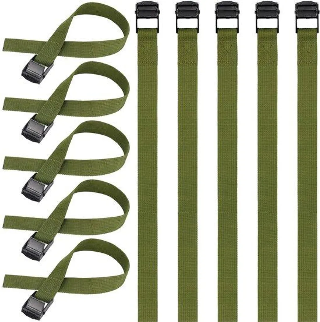 Sangle réglable 40 cm verte avec boucle de serrage rapide robuste