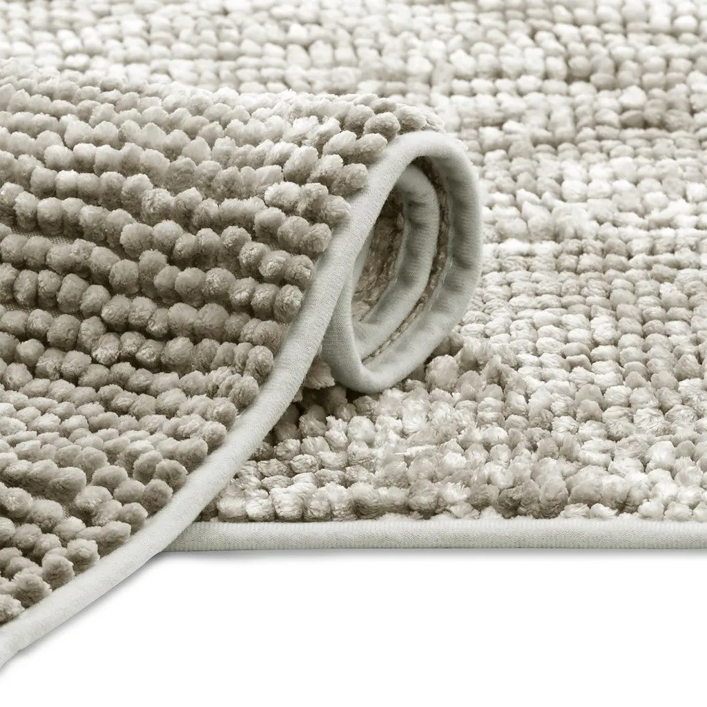 Lot de 2 tapis de bain beige antidérapants pour douche et WC format XL